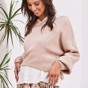 Slyvie Luxury Maternity Knitted Cropped Sweater